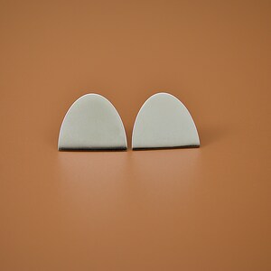 Extra BIG Knoll Studs, Sterling Silver Earrings, Minimal and Contemporary Design image 7