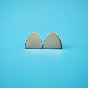 Extra BIG Knoll Studs, Sterling Silver Earrings, Minimal and Contemporary Design image 6