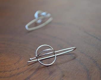 Sterling Silver Earrings, Wire Structure # 04, Contemporary, Modern, Dangle