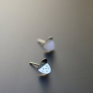 Sterling Silver Earrings, Silver Ladybug, Modern, Contemporary, Ear Studs