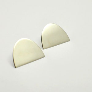 Extra BIG Knoll Studs, Sterling Silver Earrings, Minimal and Contemporary Design image 2