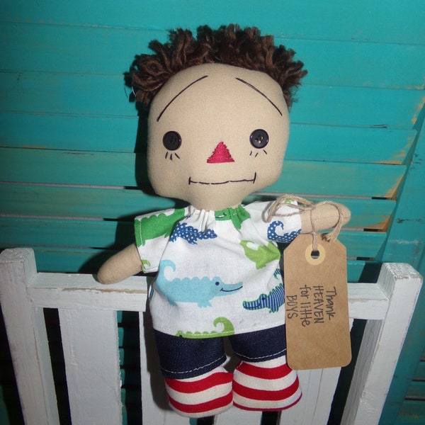 Gator FAN Boy Raggedy Andy Doll Handmade-Thank Heavens For Little BOYS