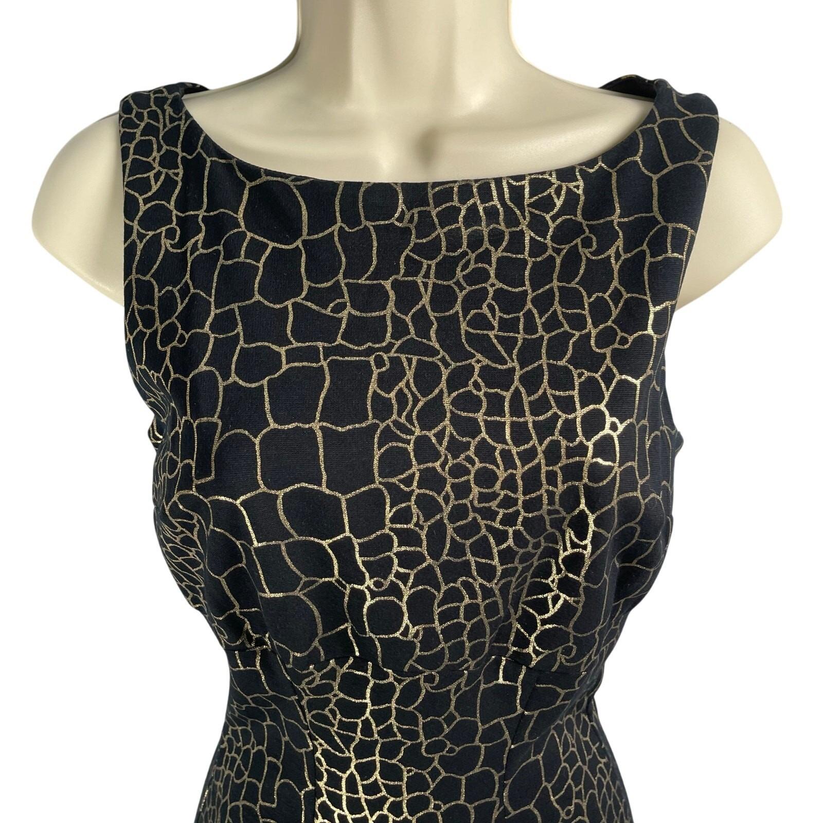 cache black and gold dress Vintage Y2K Cache Black and Gold Chain Print Dress Hip Hop Baby Phat Glam  Small