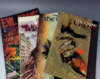The Crow Image Comics 4 5 6 y Evil Ernie Depraved 1 Chaos Comics Lote de 4 1999
