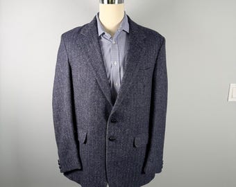 Conor Quin pure wollen tweed blazer gemaakt in Ierland blauwgrijze sportjas heren 44 l