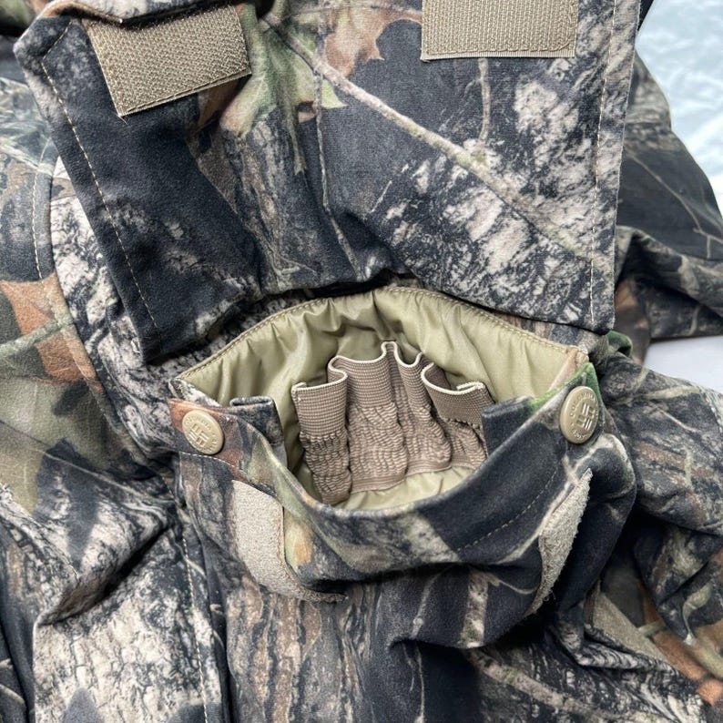 Vtg Columbia Jacket Men M Camo Camouflage Hunting Mossy Oak Breakup Interchange image 9