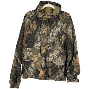 Vtg Columbia Jacket Men M Camo Camouflage Hunting Mossy Oak Breakup Interchange image 1