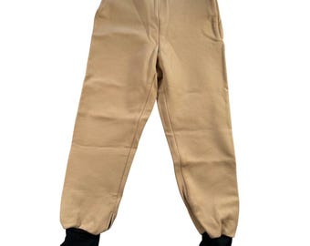 Pantalon de ski carte postale vintage IT 44 (US 6/8) beige laine mélangée stretch Belfe Spa France