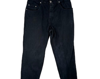 Levis SilverTab Baggy Jeans Mens 34x32 Black Denim Vintage 90s Loose Fit Pants