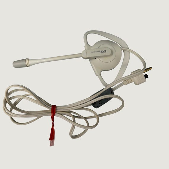 Nintendo DS Headset White Earhook Microphone NTR-019 Genuine OEM Accessory
