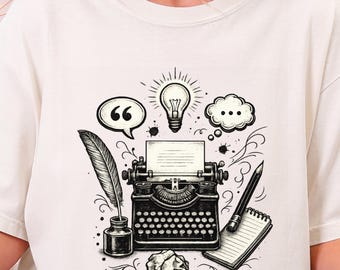 Creative Writing Shirt - Vintage Typewriter Storyteller Novelist English Teacher Tee