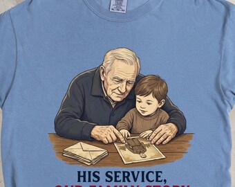 Veterans Day Shirt, Military Grandpa Tee, Veteran Grandfather Gift, His Service Shirt