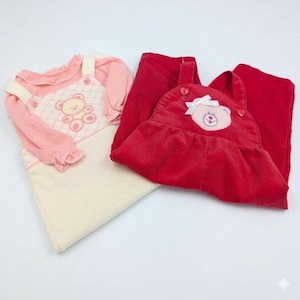 Vintage Baby Girl 80s 90s Made in USA Clothes Bundle Carters Health-tex 9-12M image 1