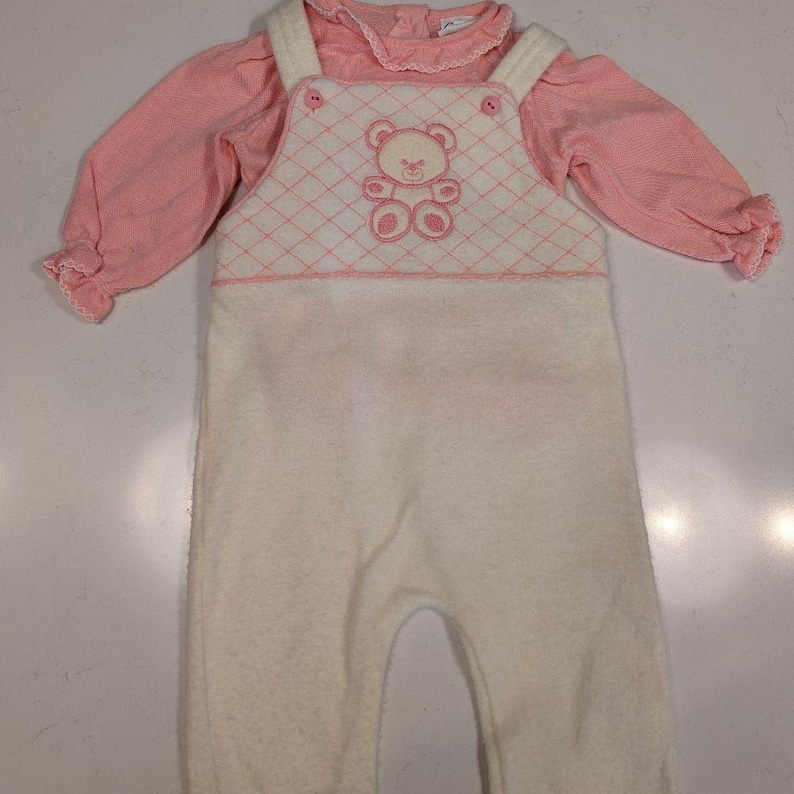 Vintage Baby Girl 80s 90s Made in USA Clothes Bundle Carters Health-tex 9-12M image 8