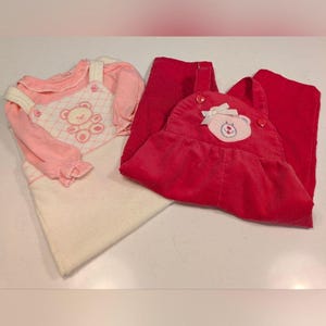 Vintage Baby Girl 80s 90s Made in USA Clothes Bundle Carters Health-tex 9-12M image 2