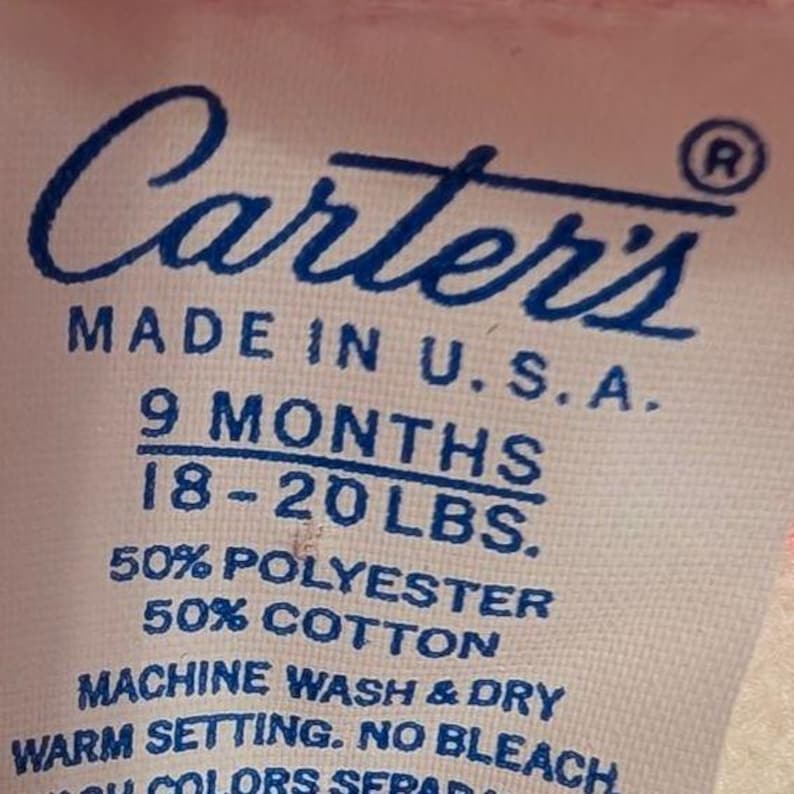 Vintage Baby Girl 80s 90s Made in USA Clothes Bundle Carters Health-tex 9-12M image 6