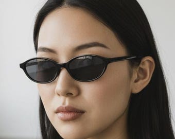 Oval Sunglasses for Men Women Vintage Retro Brown Fashion Shades