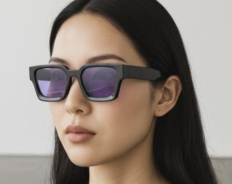 Lunettes de soleil carrées rétro, lunettes de soleil tendance unisexe, protection UV400, lunettes streetwear tendance