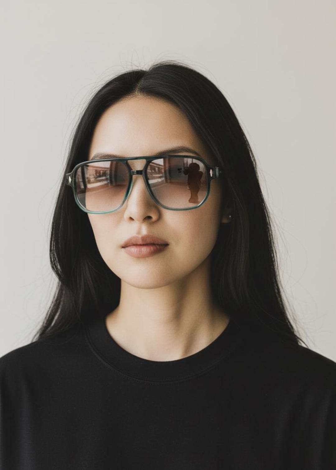 Oversized Retro Aviator Sunglasses Square Double Bridge Pilot Trendy Shades Amazon.com: GUVIVI Retro Oversized Aviator Sunglasses for  main image 2