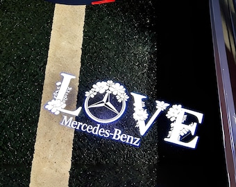 Mercedes Benz led-projectorverlichting deurlogo – Ultra HD, geen vervaging, 3 jaar garantie, 2 stuks