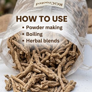 Ashwagandha-rot hela, naturliga torkade rötter, örtingrediens för traditionellt bruk bild 6