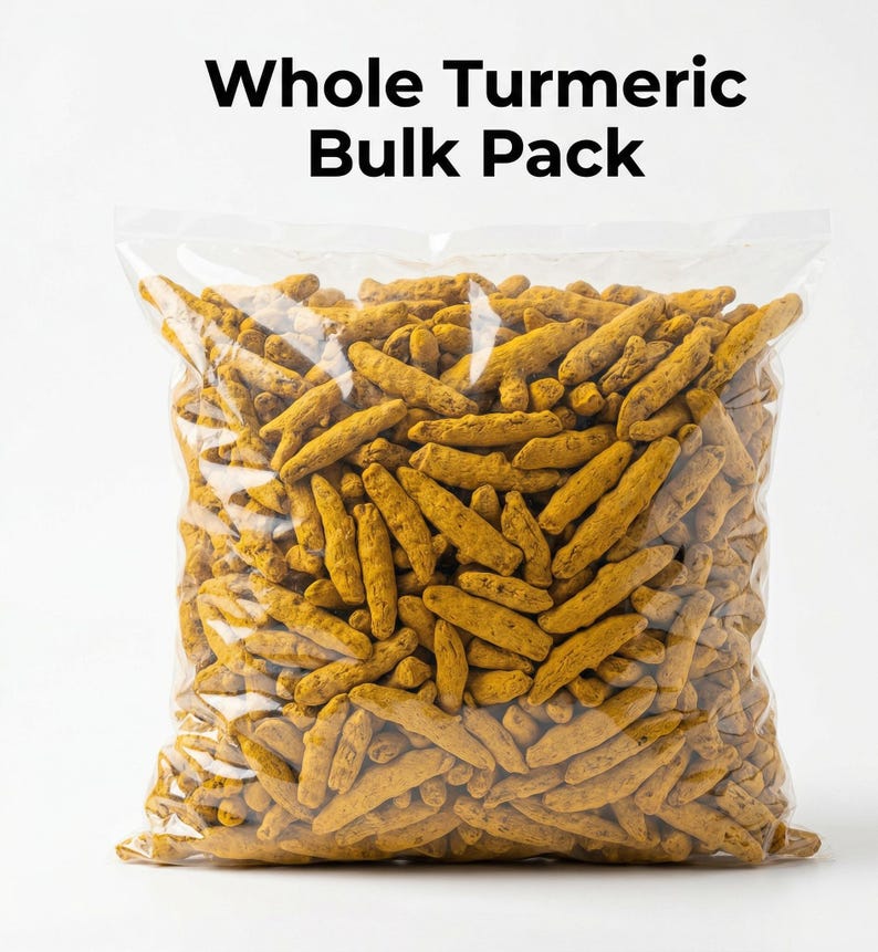 Turmeric Root Whole Bulk, Raw Spice Ingredient, Herbal Kitchen Use ...
