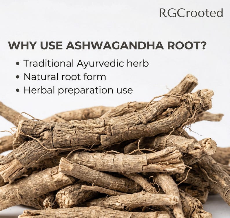 Ashwagandha-rot hela, naturliga torkade rötter, örtingrediens för traditionellt bruk bild 4