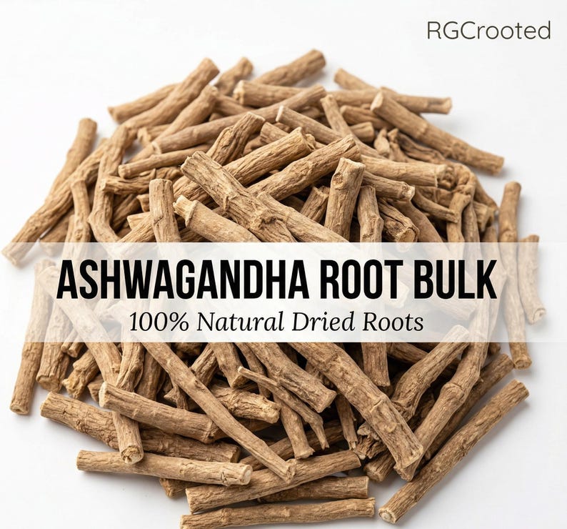 Ashwagandha-rot hela, naturliga torkade rötter, örtingrediens för traditionellt bruk bild 3