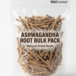 Ashwagandha-rot hela, naturliga torkade rötter, örtingrediens för traditionellt bruk bild 1