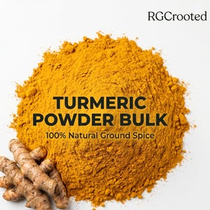 Polvo de raíz de cúrcuma a granel, ingrediente herbal amarillo fino, especia haldi seca