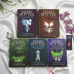 James Potter Complete Hardcover Book Set by G. Norman Lippert, Fantasy Adventure Series, Collector Edition Books for Wizard Fiction Fans