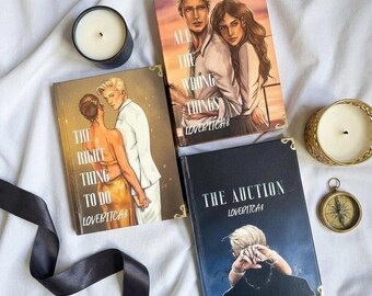 The Auction Hardcover Fanfiction Book Set, The Right Thing To Do Trilogy, All The Wrong Things Collector Edition, Book Lover