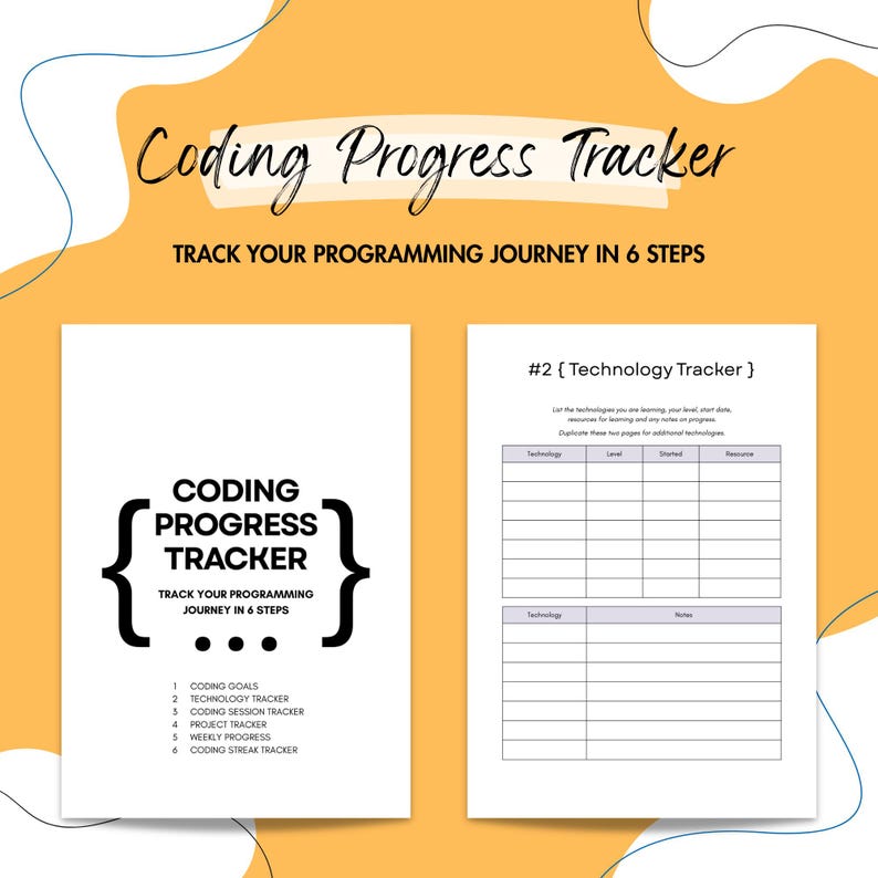 Preview of the first two tracker pages