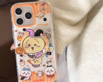 Halloween Chiikawa Rotating Magnetic Stand Phone Case for iPhone 17 Pro Max, 17 Pro, 16 Pro Max