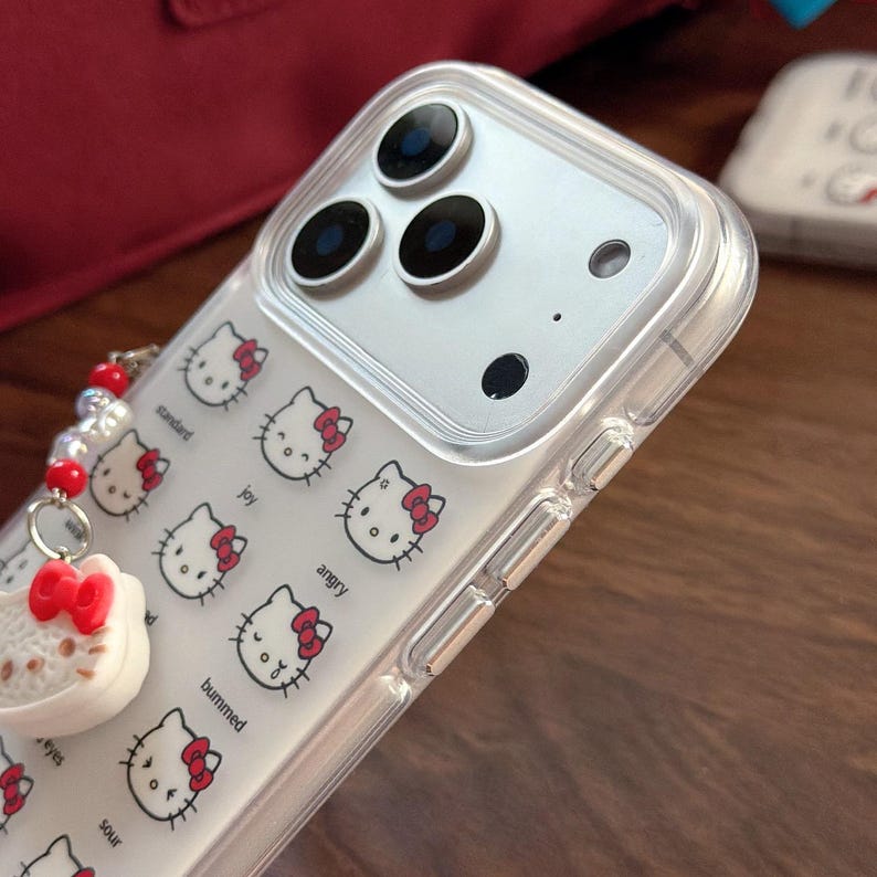 Süße Hello Kitty Handyhülle mit Band für iPhone 17 Pro Max, 17 Pro, 16 Pro Max Serie Bild 7