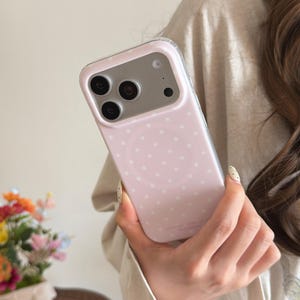Korean Style Pink Polka Dot Hello Kitty Magnetic Phone Case for iPhone 17 Pro Max, 17 Pro, 16 Pro Max Series Only phone case