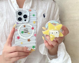Colorful Striped Star Magnetic Case for iPhone 17 Pro, 16 Pro Max & 15 Series