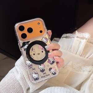Pink Schleife Hello Kitty Stand Handyhülle faltbar für iPhone 17 Pro Max, 17 Pro, 16 Pro Max Serie Bild 5