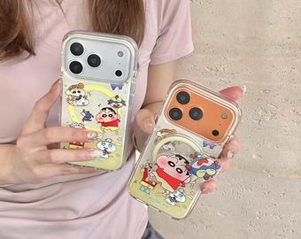 Crayon Shin-chan Action Kamen iPhone Case, Magnetic Phone Grip