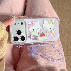 Purple Hello Kitty Phone Case with Strap, Compatible with iPhone 17 Pro Max, 17 Pro, 16 Pro Max Series image 5