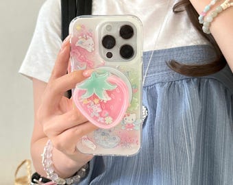 Hello Kitty Strawberry iPhone Case, Magnetic Wobble, Doodle Design