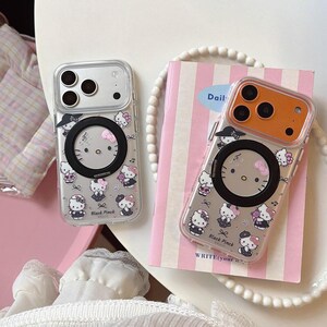 Pink Schleife Hello Kitty Stand Handyhülle faltbar für iPhone 17 Pro Max, 17 Pro, 16 Pro Max Serie Bild 9