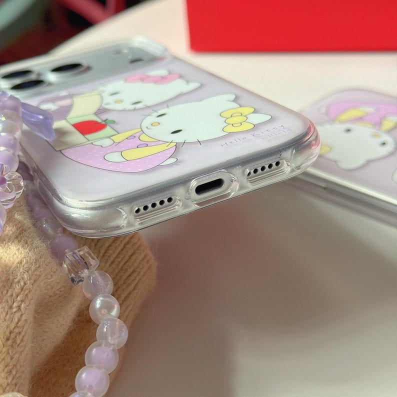 Purple Hello Kitty Phone Case with Strap, Compatible with iPhone 17 Pro Max, 17 Pro, 16 Pro Max Series image 8