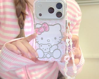 Funda para teléfono con estampado de leopardo rosa brillante y correa, compatible con iPhone 17 Pro Max, 17 Pro y 16 Pro Max.