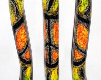 Didgeridoo / Key in D / Peace sign design / primal sound instrument / uniquely painted didgeridoo / hand made didgeridoo