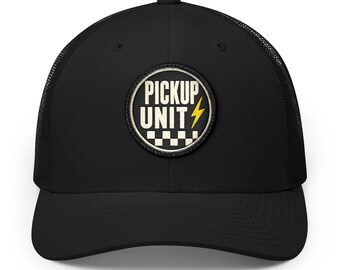 Pickup Unit Toxic Green Trucker Hat, Funny Mom School Pickup Cap, Patch Hat