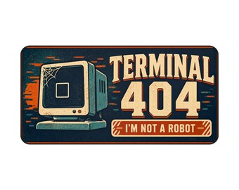 Terminal 404 Desk Mat, Funny Programmer Gaming Mouse Pad, Coder Office Gift