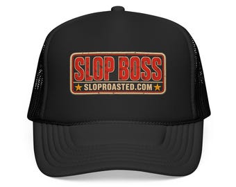 Slop Boss Mesh Back Trucker Hat, Funny Retro Foam Cap