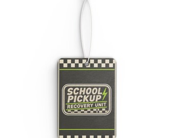 School Pickup Recovery Unit DIY Patch Air Freshener, Funny Mom Car Accessory