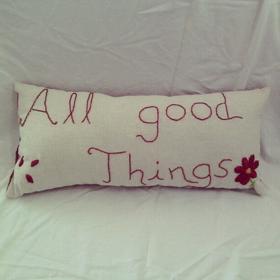Items similar to All good things pillow on Etsy